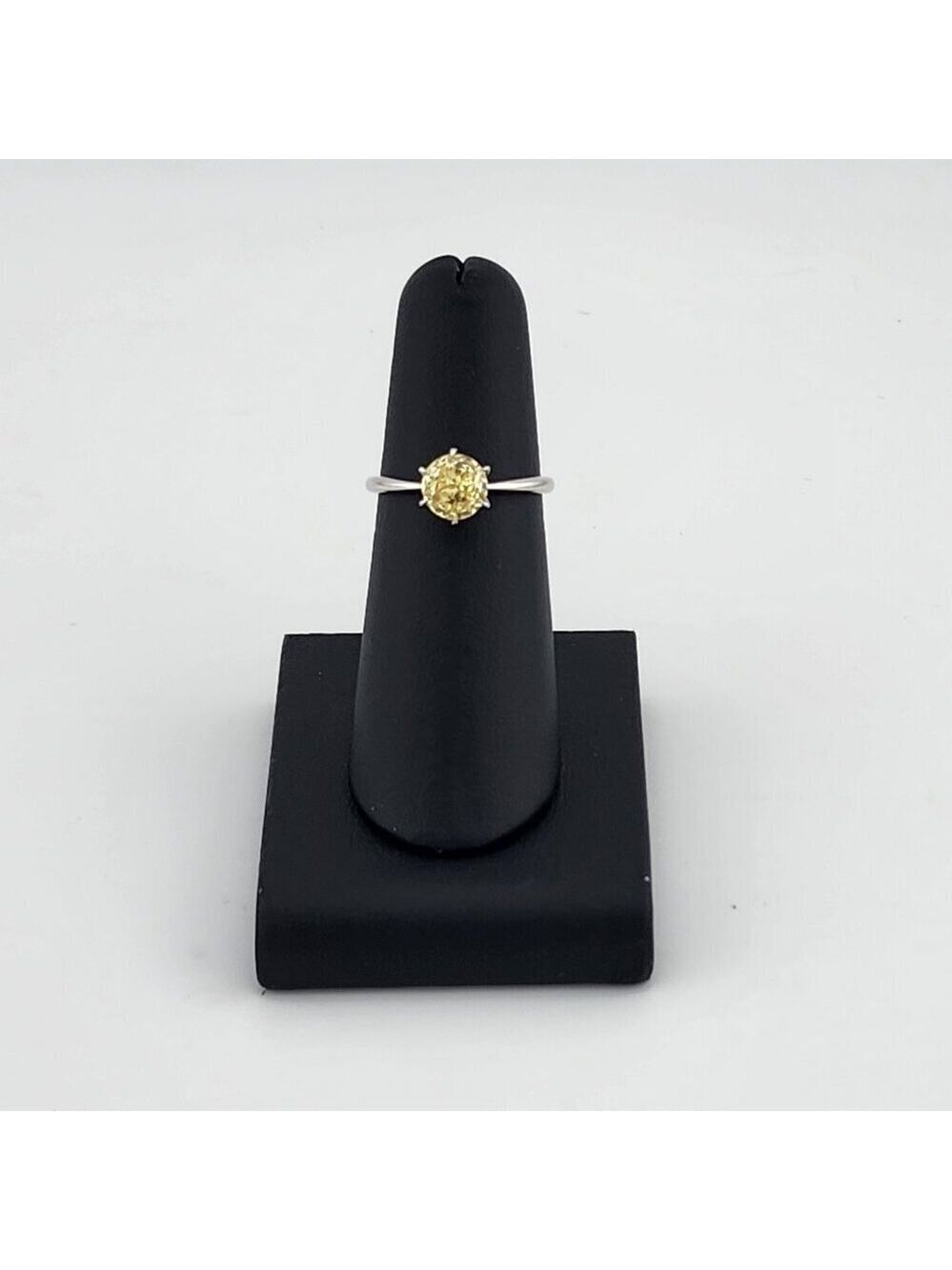 Romantic Yellow Gemstone Ring in Sterling Silver 925 – Brand New & Elegant